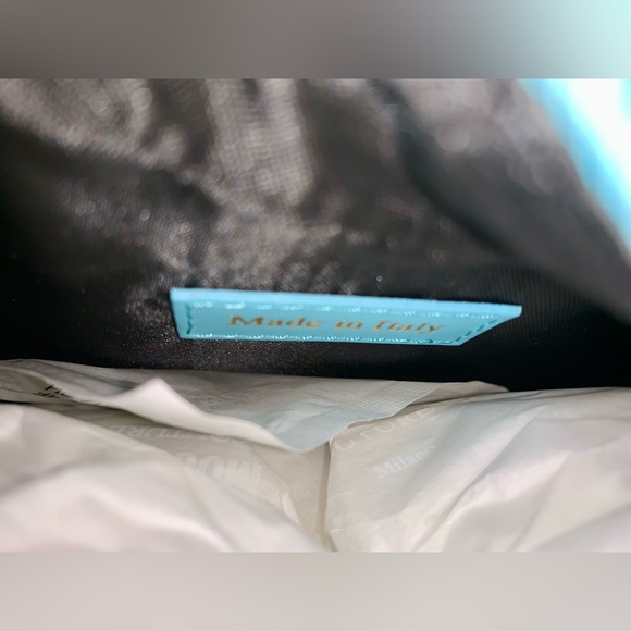 Moschino 'Moschino' Leather Heart Bag (Fantasy Print Light Blue) - Picture 11 of 12